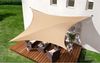 BURI Sonnensegel 3,6x3,6 oder 5x5 m beige oder grau quadratisch - wetterfestes HDPE Sonnendach | UV-Schutz & Windschutz für Garten, Terrasse, Balkon | reißfest & atmungsaktiv Outdoor Schattenspender Bild 3