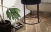 FineBuy Nachtkonsole rund aus Massivholz mit Metallgestell und Schublade – moderner Nachttisch im Industrial Design mit Stauraum, Nachtkästchen ideal für Boxspringbetten – 40x40x60 cm Bild 5
