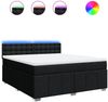 vidaXL Boxspringbett mit Matratze Schwarz 180x200 cm Stoff 3289463 Bild 2