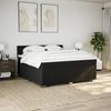 vidaXL Boxspringbett mit Matratze Schwarz 180x200 cm Stoff 3289463 Bild 4