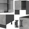 Eckküche R-Line Beton/Anthrazit 247 x 60 cm , AP Anthrazit Vicco Bild 5