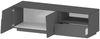 Dmora TV-Ständer Cecia, niedriges Wohnzimmer-Kommode mit 2 Türen und 1 Schublade, TV-Ständer-Basis, 150x44x46 cm, Anthrazit Bild 5