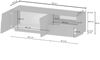 Dmora TV-Ständer Cecia, niedriges Wohnzimmer-Kommode mit 2 Türen und 1 Schublade, TV-Ständer-Basis, 150x44x46 cm, Anthrazit Bild 3