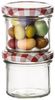 BigDean 24er Set Marmeladenglas 125 ml Sturzglas Einmachglas Einweckglas TO 66 rot karierter Deckel Bild 2