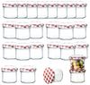 BigDean 24er Set Marmeladenglas 125 ml Sturzglas Einmachglas Einweckglas TO 66 rot karierter Deckel Bild 5