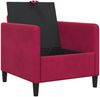 vidaXL Sofa mit Stauraum Weinrot 72 x 78 x 87 cm Polyester 42036882 Bild 4
