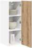 vidaXL Hängeschrank 2 pcs Artisan-Eiche und Weiß 30 x 31 x 80 cm 884257 Bild 3