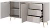 MOEBLO Kommode Pholx C 163 2D3S (Griffe und Beine aus Metall, geriffelte-Fronten, Sideboard Wohnzimmer Kommode Schlafzimmer Komodenschrank Highboard) Bild 4