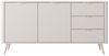 MOEBLO Kommode Pholx C 163 2D3S (Griffe und Beine aus Metall, geriffelte-Fronten, Sideboard Wohnzimmer Kommode Schlafzimmer Komodenschrank Highboard) Bild 2