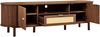 TV-Schrank 175x36x51 cm in Walnuss, geschwungenes Design, Türen, offene Ablage und Schubladen Bild 5