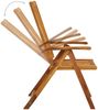 vidaXL Klappbare Gartenstühle 3 Stk. mit Auflagen Massivholz Akazie 3064097 Bild 5