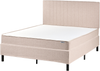 Boxspringbett Stoff COUNTESS 140 x 200 cm Beige Bild 1