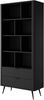 AX LIVING Vespasia modernes Bücherregal 88,2 x 193,8 x 38 cm schwarz Bild 2