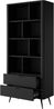 AX LIVING Vespasia modernes Bücherregal 88,2 x 193,8 x 38 cm schwarz Bild 5