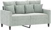 vidaXL 2-Sitzer-Sofa Hellgrau 120 cm Samt 359293 Bild 2