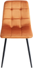 Esszimmerstuhl 4er Set POWELL Samtstoff Orange Bild 5