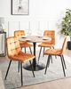 Esszimmerstuhl 4er Set POWELL Samtstoff Orange Bild 3