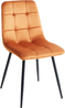 Esszimmerstuhl 4er Set POWELL Samtstoff Orange Bild 4