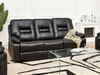 3-Sitzer Sofa Kunstleder schwarz verstellbar BERGEN Bild 3