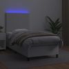 vidaXL Boxspringbett mit Matratze & LED Weiß 100x200 cm Kunstleder 3135808 Bild 4