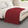vidaXL Überwurfdecke Bordeauxrot 150 x 130 cm Fleece 42016937 Bild 3