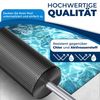 KESSER® Pool Solarabdeckplane | Solarfolie Stärke 120µm | Solarabdeckung Solarplane zuschneidbar | Poolsolarplane Solar Folie inkl. 1x Schere, 1x Lochzange & 12x Ösen | Poolheizung für Wassererwärmung Schwarz, Ø 244 cm Bild 3