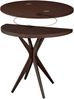 Ragaba kleiner halbrunder Esstisch, Esche & MDF Eschenholzfurnier, 90x45 cm, Walnussbeize Bild 1