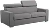 Vente-unique - Schlafsofa 3-Sitzer - Liegefläche mit Lattenrost: 140 cm - Matratzenhöhe: 18 cm - Stoff - Grau - VIZIR Bild 5