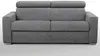 Vente-unique - Schlafsofa 3-Sitzer - Liegefläche mit Lattenrost: 140 cm - Matratzenhöhe: 18 cm - Stoff - Grau - VIZIR Bild 4