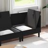 vidaXL Wohnzimmergarnitur mit Kissen mit Speicher 3 pcs Schwarz Samt 3413753 Bild 3