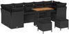 vidaXL Gartensofa-set 10 pcs Schwarz Poly-Rattan 3361469 Bild 2
