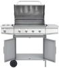 vidaXL Gasgrill, 4+1 Flammen, Edelstahl Silbern, 121,5 x 55 x 107 cm Bild 4