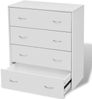 Kommode, Sideboard mit 4 Schubladen 60x30,5x71 cm Weiß Bild 2