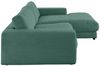 KAWOLA Sofa MADELINE Ecksofa Cord smaragd Longchair rechts 85 x 190 x 270 cm Bild 3