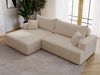 GRAINGOLD Ecksofa California, Sofa mit Schlaffunktion, Bettkasten, Eckcouch L-Form, Velour-Stoff, Beige, Links Bild 3