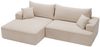 GRAINGOLD Ecksofa California, Sofa mit Schlaffunktion, Bettkasten, Eckcouch L-Form, Velour-Stoff, Beige, Links Bild 2