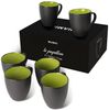 MiaMio Tasse MIAMIO - 6 x 350 ml Kaffeetassen Set Außen Schwarz Innen Farbig Bild 2