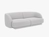 Micadoni Sofa Miley 2-Sitzer Boucle Baloo Hellgrau Bild 2