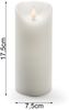 LED Echtwachskerze mit Flamme & Timer, Ø 7,5cm, Höhe 17,5cm, Batteriebetrieb Bild 5