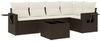 vidaXL 6-tlg. Garten-Sofagarnitur mit Kissen Braun Poly Rattan 3252480 Bild 2
