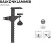 Doppler Balkonklammer Universal Schirmstock ø 22 - 32 mm Sonnenschirm Schirmhalterung 85799 Bild 4