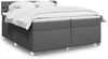 vidaXL Boxspringbett mit Matratze Dunkelgrau 200x200 cm Stoff 3288303 Bild 1