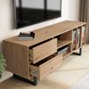 Lowboard Eiche-Dekor 150x55x40 cm TV-Kommode Modern, Design TV-Schrank Hoch,. Bild 4
