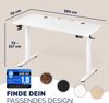 CASARIA® Höhenverstellbarer Schreibtisch elektrisch XL Weiß Bild 2