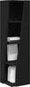 vidaXL Eckschrank Schwarz 27,5x27x102cm Holzwerkstoff 889846 Bild 3