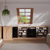 Dachschrägenschrank Eckschrank Rion Schwarz Hochglanz 75.6 x 81.6 cm mit 1 Tür, Schrankkorpus 60 cm Tiefe Vicco Bild 3