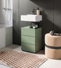 Waschbeckenunterschrank (B/H/T: 38x56x34 cm) in Smoke Green Nachbildung und schwarz Bild 5