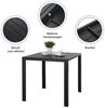 TLGREEN Gartenlounge-Set Gartenmöbel-Set,Balkonmöbel-Set,Aluminium-Sitzgruppe, (5-TLG Balkonmöbel mit 4pcs Aluminium Klappbar Hochlehner Gartenstuhl & WPC Quadratisch, 5-tlg), für Veranden, Innenhöfe, Terrassen, Balkone, Poolränder Bild 4