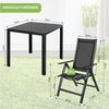 TLGREEN Gartenlounge-Set Gartenmöbel-Set,Balkonmöbel-Set,Aluminium-Sitzgruppe, (5-TLG Balkonmöbel mit 4pcs Aluminium Klappbar Hochlehner Gartenstuhl & WPC Quadratisch, 5-tlg), für Veranden, Innenhöfe, Terrassen, Balkone, Poolränder Bild 3