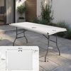 Sekey Buffettisch Tisch Klappbar Kunststoff 180 cm Campingtisch mit Tragegriff Partytisch Klapptisch Gartentisch für Garten Terrasse und Balkon, Weiß Bild 3